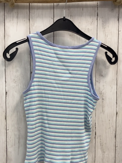 Tom Tailor  Top  Gr. 152  weiß lavendel mint Streifen Rippen 