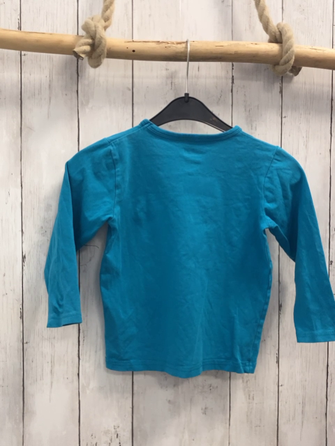 Name it  Langarmshirt Gr. 104  türkis schwarzes Mofa graue Flügel Schrift