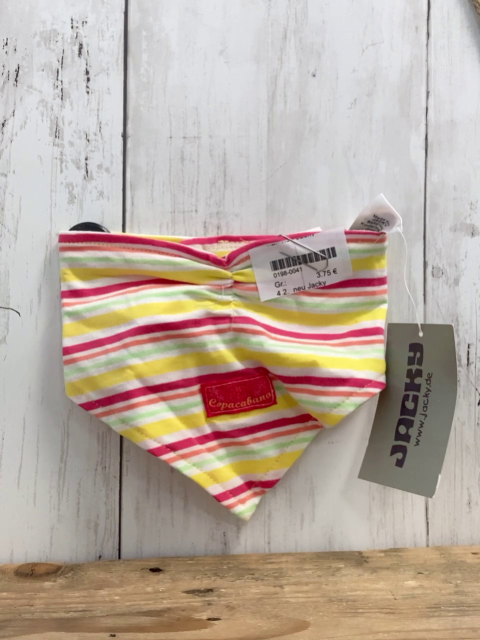 neu Jacky Lätzchen/Halstuch weiß gelb grün pink Streifen