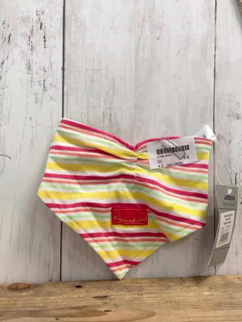 neu Jacky Lätzchen/Halstuch weiß gelb grün pink Streifen