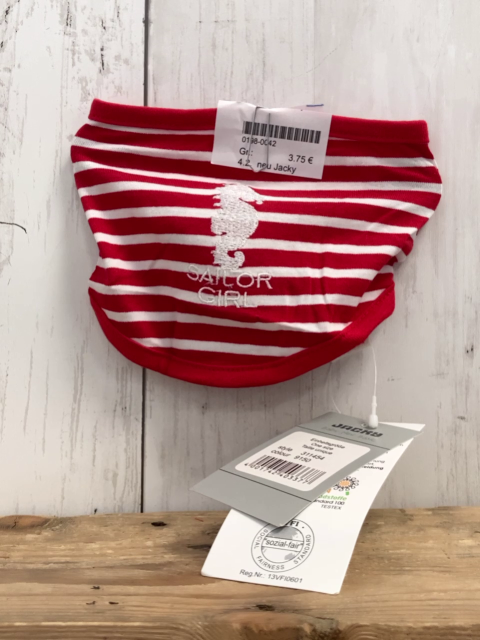 neu Jacky Lätzchen/Halstuch rot weiß gestreift