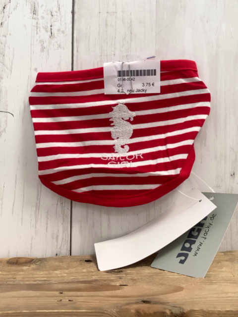 neu Jacky Lätzchen/Halstuch  rot weiß gestreift