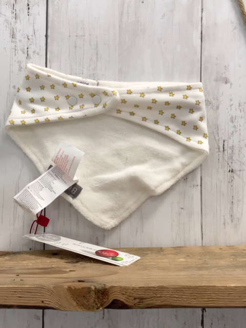 neu Boboli Lätzchen/Halstuch weiß gelbe Sterne