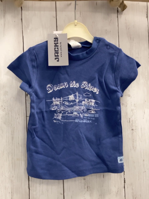 neu Jacky T-Shirt Gr. 74  blau weißer Druck