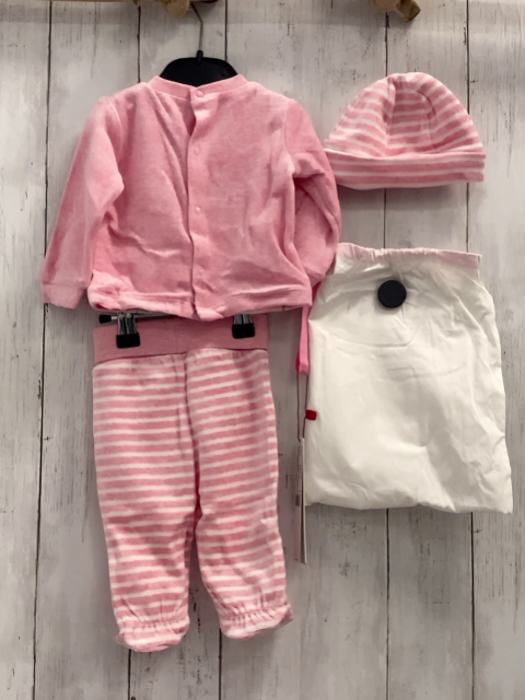 Boboli neu 4tlg Pullover + Jogginghose + Mütze + Stoffbeutel Gr. 56  pink Nicky Giraffen + pink weiß gestreift