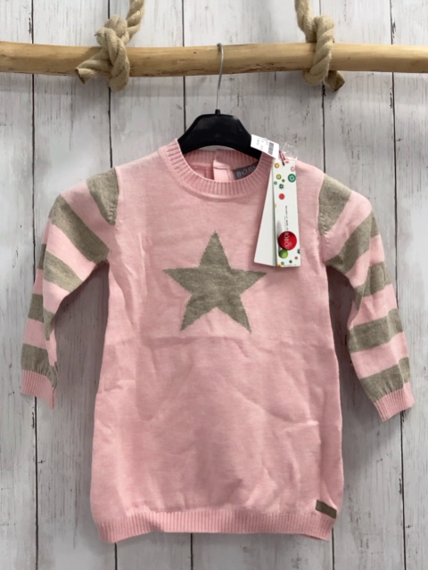 Boboli neu Longpullover Gr. 86  rosa beige Streifen Stern Strick