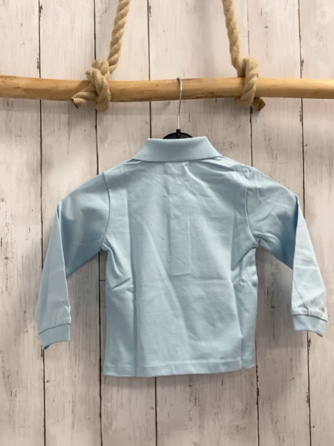 Boboli neu Langarmshirt Gr. 74  hellblau Polokragen