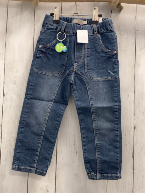 Boboli neu Hose Gr. 86  blau Jeans helle Nähte Bund verstellbar