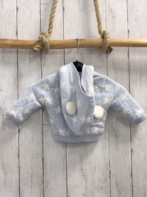 Boboli neu Strickjacke Gr. 56  hellblau weiße Sterne warm gefüttert