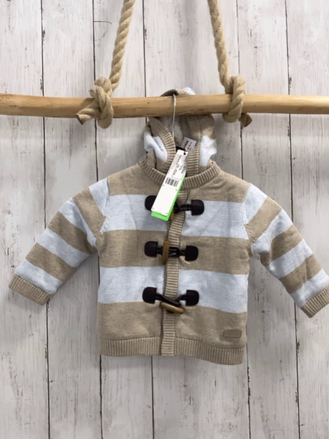 Boboli neu Strickjacke Gr. 74  hellblau beige gestreift Knebelknöpfe