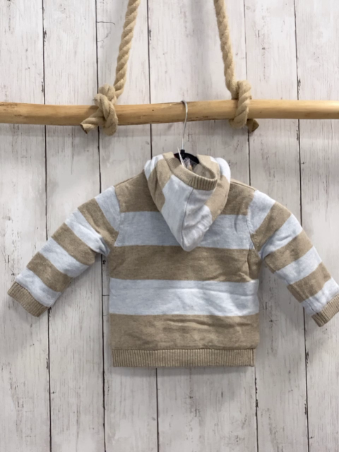 Boboli neu Strickjacke Gr. 74  hellblau beige gestreift Knebelknöpfe