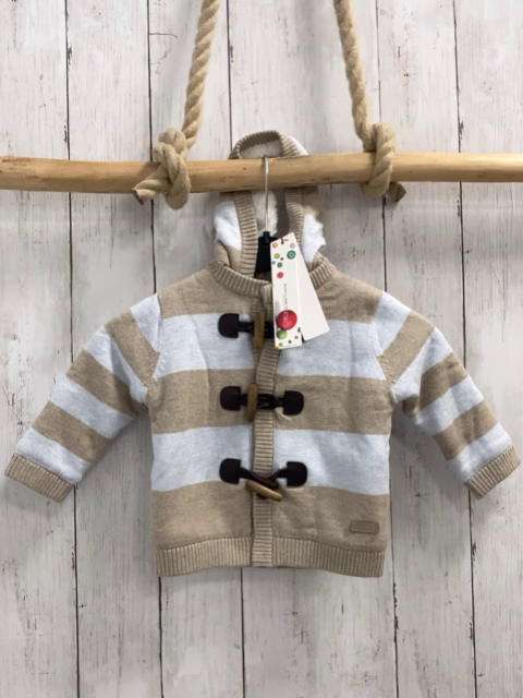 Boboli neu Strickjacke Gr. 68  hellblau beige gestreift Knebelknöpfe