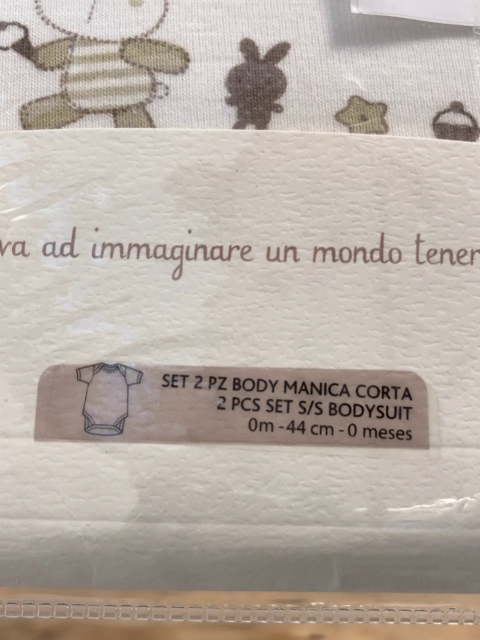 2tlg neu Chicco Bodyset Gr. 44  weiß + weiß beige Hasen