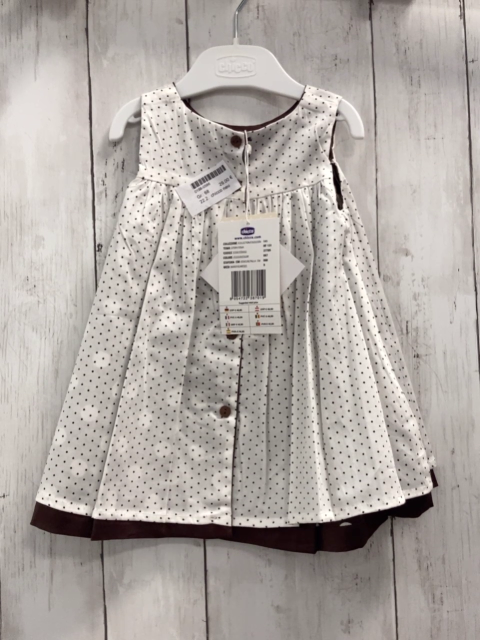 chicco neu Wendekleid Gr. 68  braun weiße Punkte + weiß braune Punkte