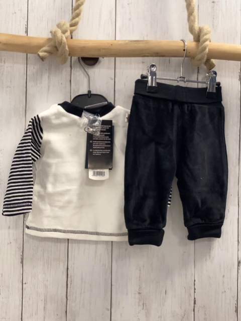 blue seven neu 2tlg Pullover + Jogginghose Gr. 56  weiß schwarz weiß gestreifte Ärmel Nicky + schwarz Nicky