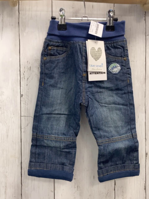 blue seven neu Hose Gr. 56  blau Jeans gefüttert Dinoaufnäher