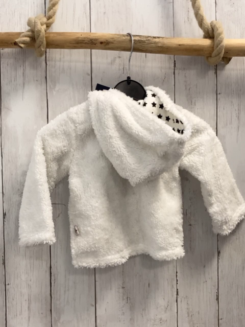 blue seven neu  Plüschjacke Gr. 68  weiß innen weiß + schwarze Sterne