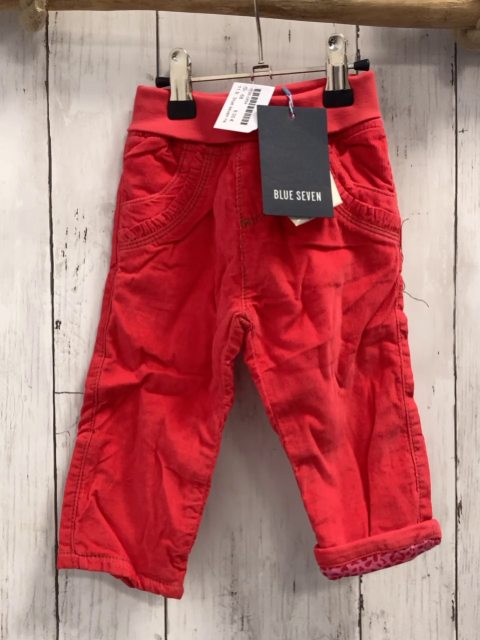 blue seven neu  Hose Gr. 62  rot Kord gefüttert innen pink rot 
