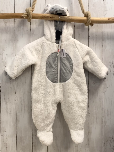 neu Boboli Plüschoverall Gr. 68  weiß + graues Gesicht + Bauchbereich