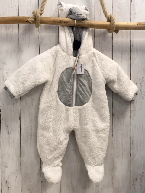 neu Boboli Plüschoverall Gr. 68  weiß + graues Gesicht + Bauchbereich