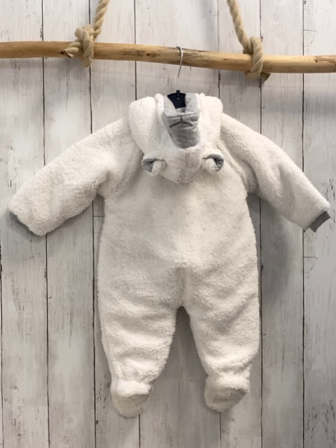 neu Boboli Plüschoverall Gr. 62  weiß + graues Gesicht + Bauchbereich