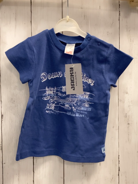 neu Jacky T-Shirt Gr. 80  blau weiße Schrift