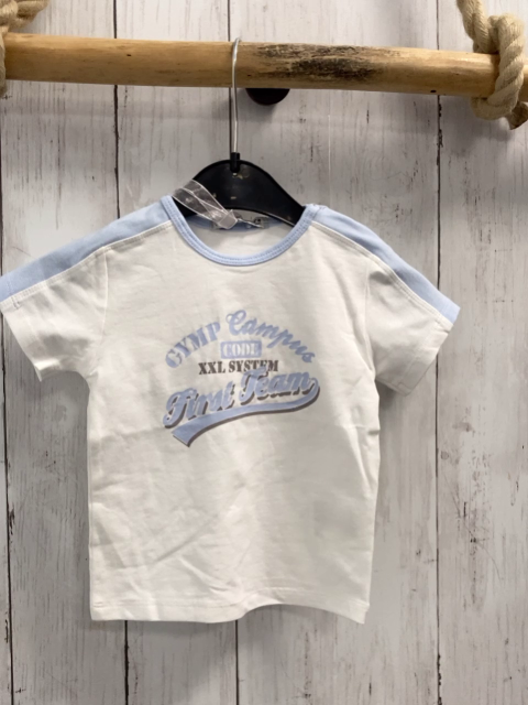 Gymp neu T-Shirt Gr. 74  weiß hellblau NP 15,95 €