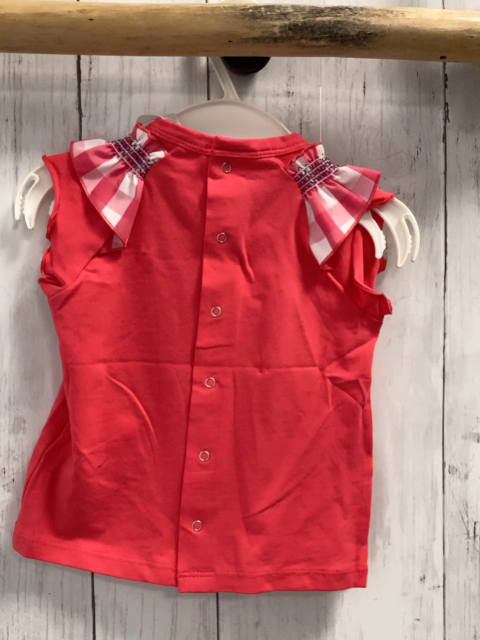 Gymp neu T-Shirt Gr. 80  himbeerton schwarze Schrift kariert NP 21,95€