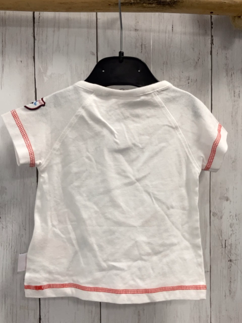 Blue seven neu T-Shirt Gr. 62  weiß blaue Schrift rote Nähte