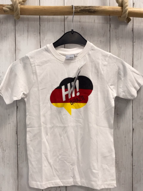 blue seven neu T-Shirt Gr. 116  weiß Sprechblase Deutschland