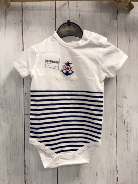 neu Jacky Body Gr. 62  weiß blaue Streifen 