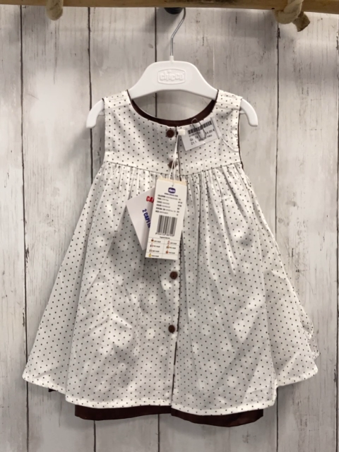 chicco neu Wendekleid Gr. 74  braun weiße Punkte + weiß braune Punkte NP 49,90 €