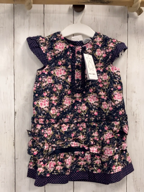 blue seven neu Kleid Gr. 80  blau Blumen Punkte Rüsschen