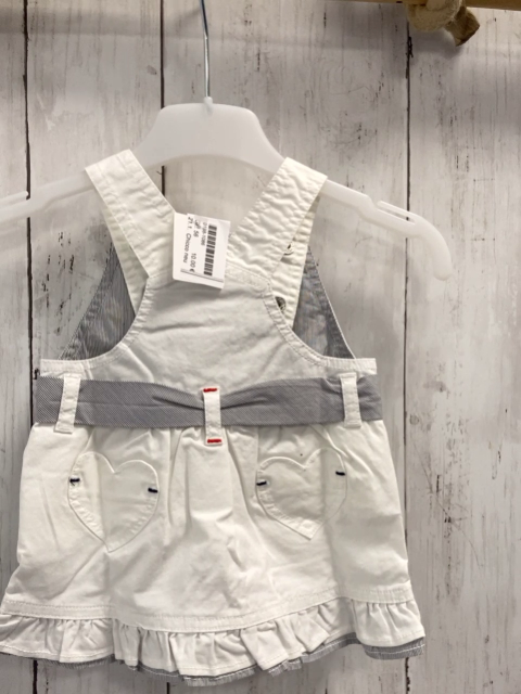 Chicco neu Kleid Gr. 56  weiß grau weiß gestreiftes Gürtelband NP 34,90 €