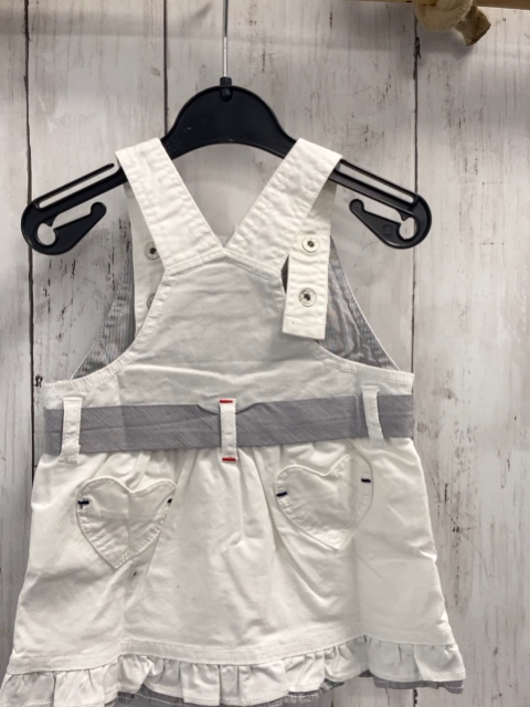 Chicco neu Kleid Gr. 62  weiß grau weiß gestreiftes Gürtelband NP 34,90 €