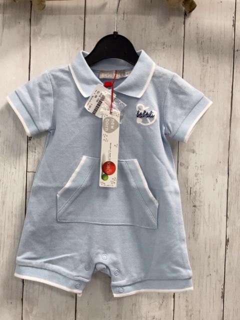Boboli neu Playsuit Gr. 68  hellblau Polokragen