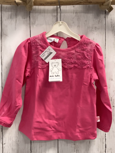 blue seven neu Langarmshirt Gr. 74  pink Spitze Stickerei 