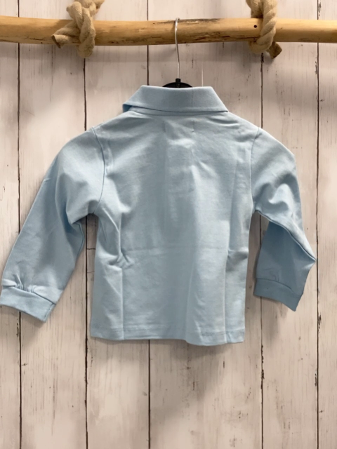 Boboli neu Langarmshirt Gr. 74  hellblau Polokragen