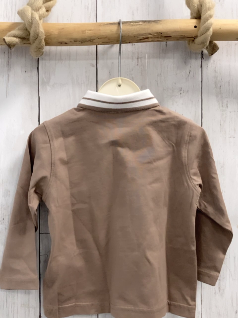 Chicco neu Langarmshirt Gr. 74  braun weiße Streifen Polokragen NP 29,90 €