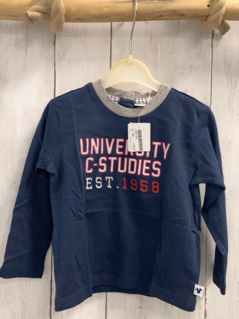 Chicco neu Langarmshirt Gr. 80  blau rot graue Schrift NP 14,90 €