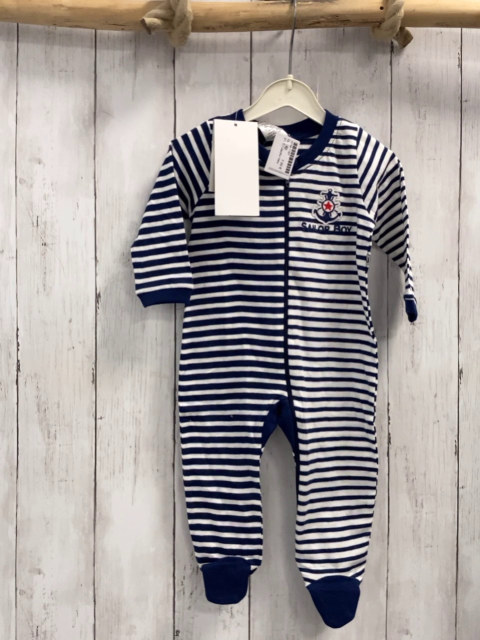 Jacky neu Strampler Gr. 62  blau weiß gestreift