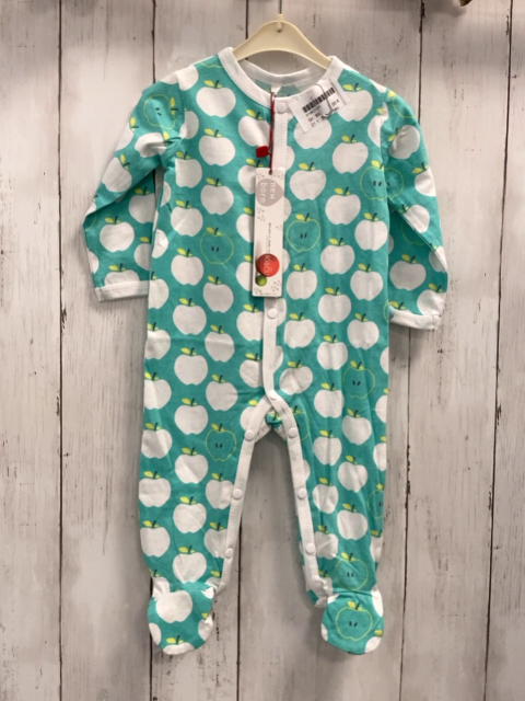 Boboli neu Strampler Gr. 68  türkis weiße Äpfel + Bund