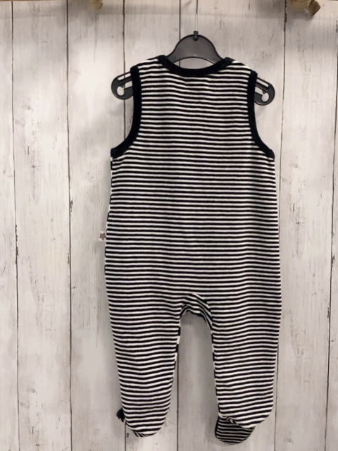 Blue seven neu Strampler Gr. 68  schwarz weiß gestreift Nicky Panda