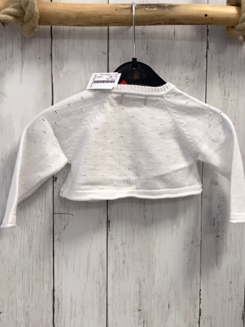 Boboli neu Strickjacke Gr. 68  weiß Lochmuster