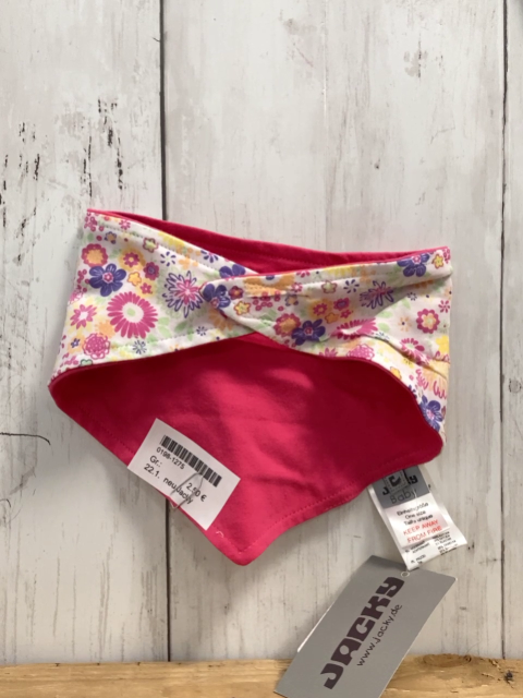 neu Jacky Halstuch weiß bunte Blumen + pink 