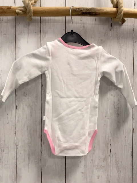 Bellybutton neu Body Gr. 62/68  weiß rosa Bund Hase langarm