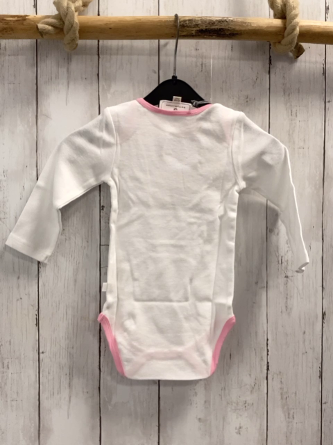 Bellybutton neu Body Gr. 62/68  weiß rosa Bund Hase langarm