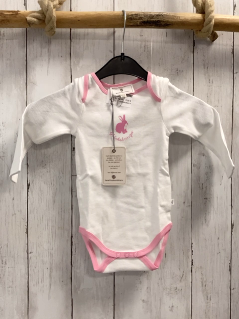 Bellybutton neu Body Gr. 62/68  weiß rosa Bund Hase langarm