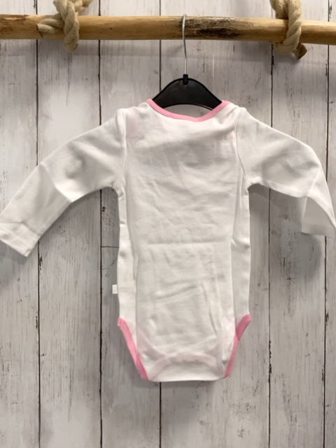 Bellybutton neu Body Gr. 62/68  weiß rosa Bund Hase langarm