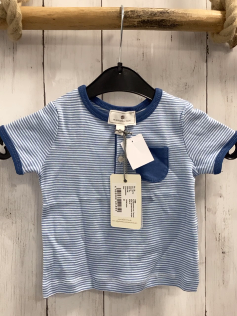Bellybutton neu T-Shirt Gr. 68  blau weiß gestreift dunkelblauer Bund + Brusttasche